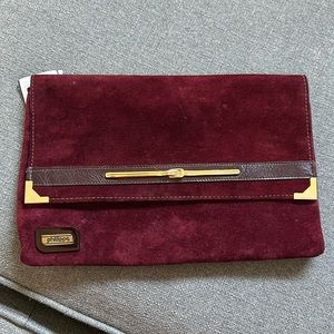 Vintage Philippe Burgundy Leather Clutch